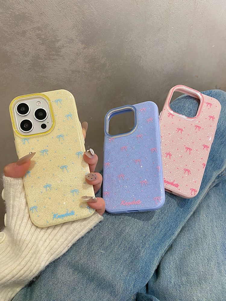 Bow Glitter Phone Case