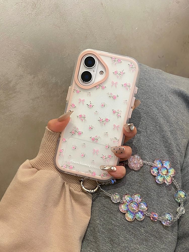 Case / Set Floral Strap Phone