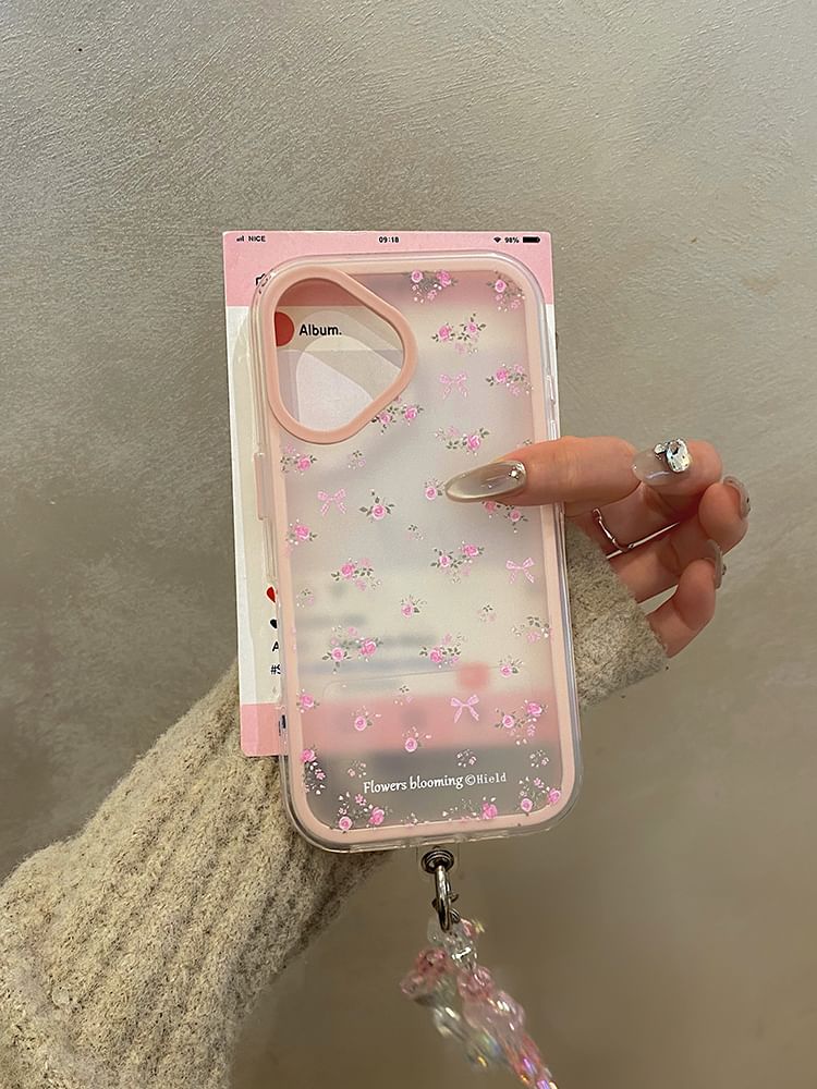Case / Set Floral Strap Phone