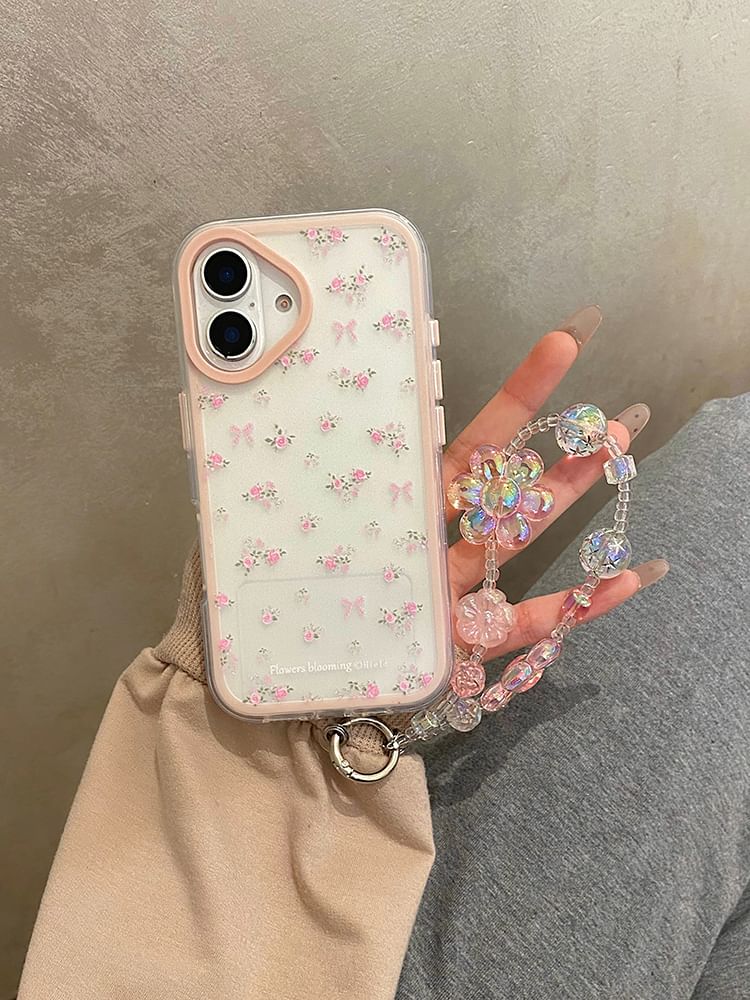 Case / Set Floral Strap Phone