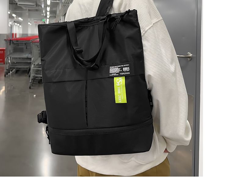 Nylon Applique Backpack Tote Panel