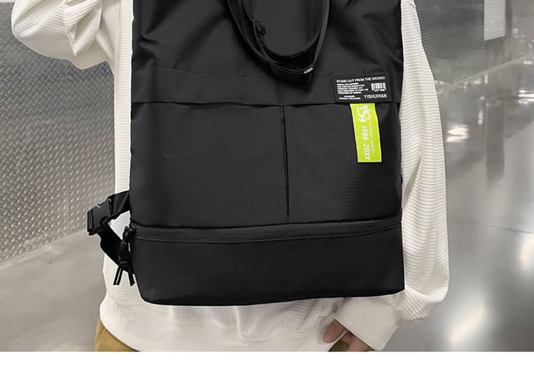 Nylon Applique Backpack Tote Panel
