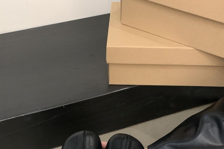 Faux Plain Leather Mules