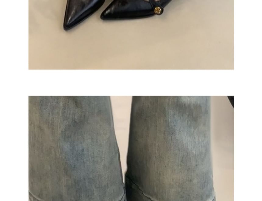 Mary Pumps Jane Heel Pointed Low