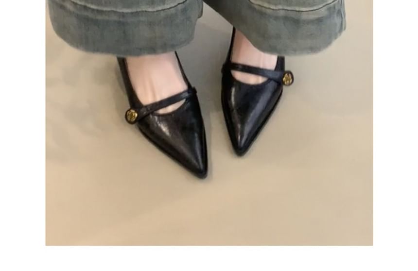 Mary Pumps Jane Heel Pointed Low