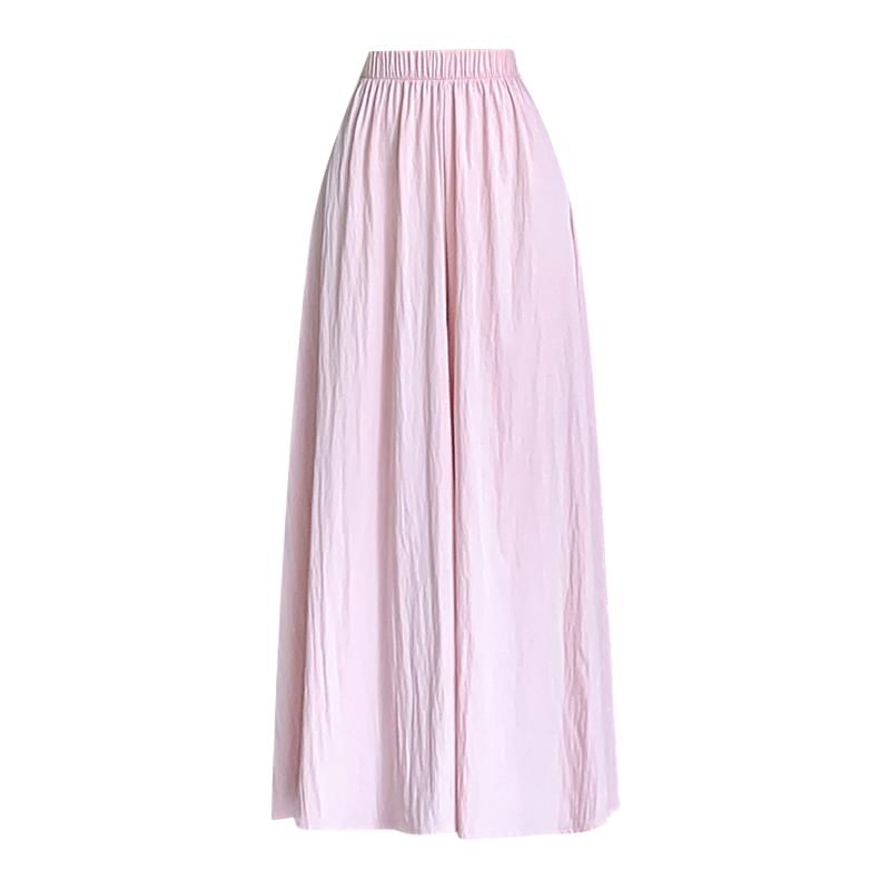 Cropped Waist Culottes Plain High