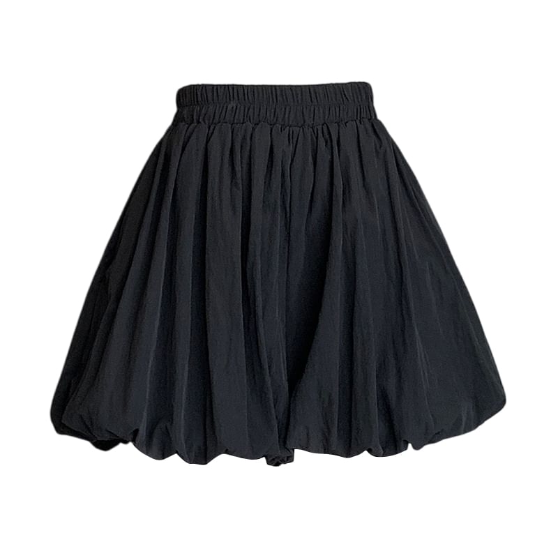 High Mini Paperbag Plain Skort Waist