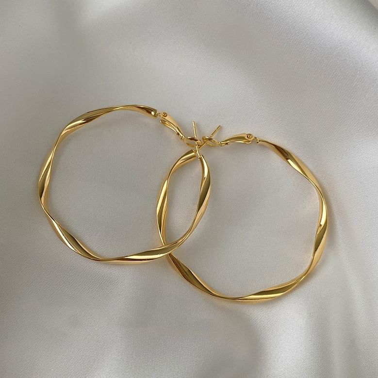 Alloy Earring Twisted Designs) Hoop (Various