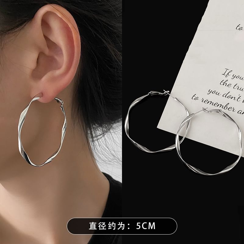 Alloy Earring Twisted Designs) Hoop (Various