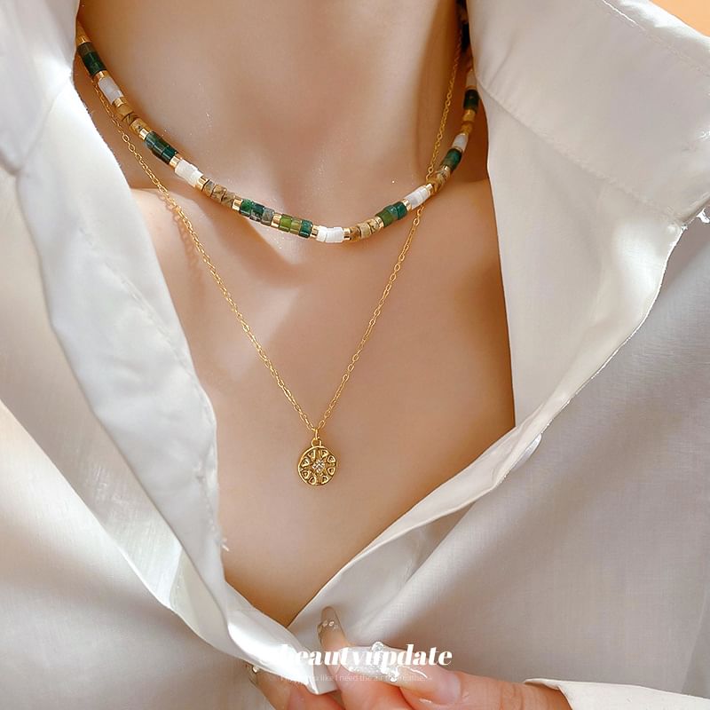 Alloy Necklace (Various Faux / Designs) Gemstone