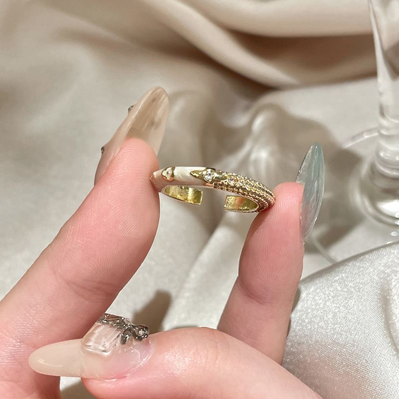Glaze (Various Designs) Alloy Embellished Ring Open