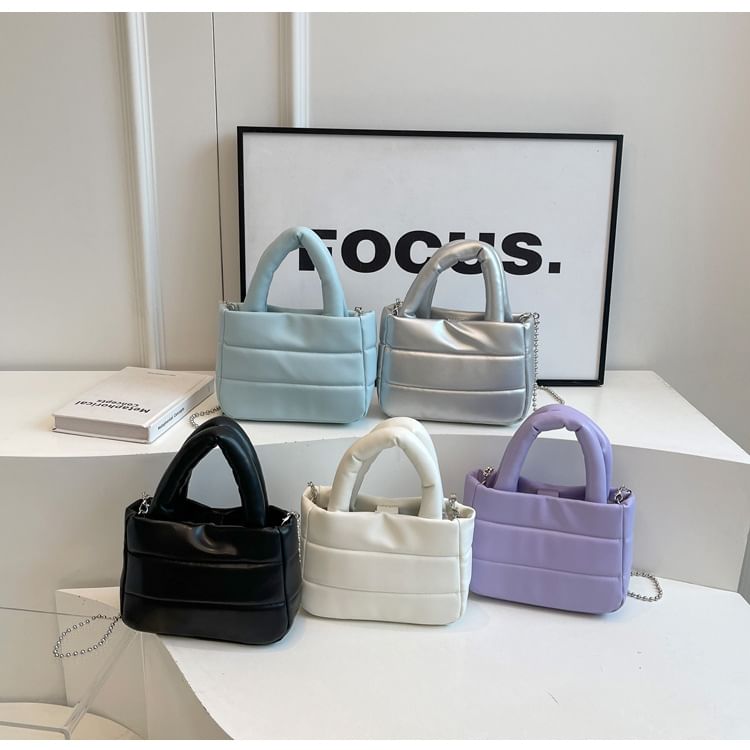 Bucket Top Bag Plain Handle