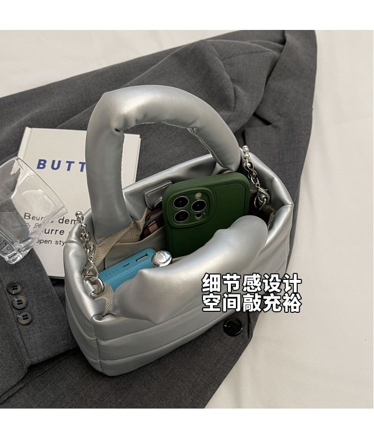 Bucket Top Bag Plain Handle