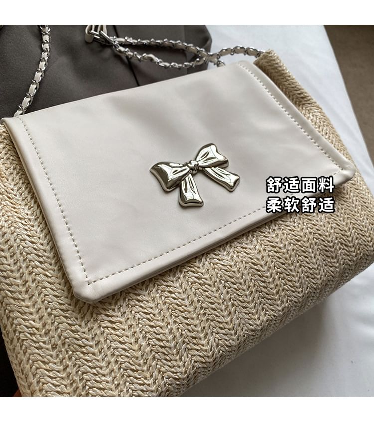 Bag Flap Woven Shoulder Bow