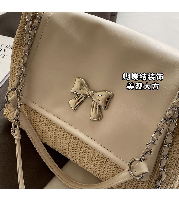 Bag Flap Woven Shoulder Bow