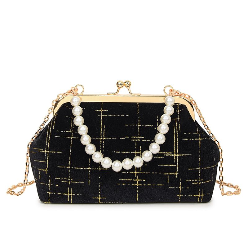 Chain Crossbody Bag Kiss Velvet Lock Strap