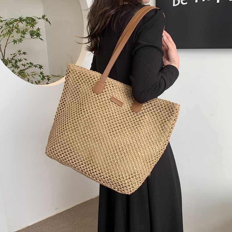 Bag Tote Straw Perforated