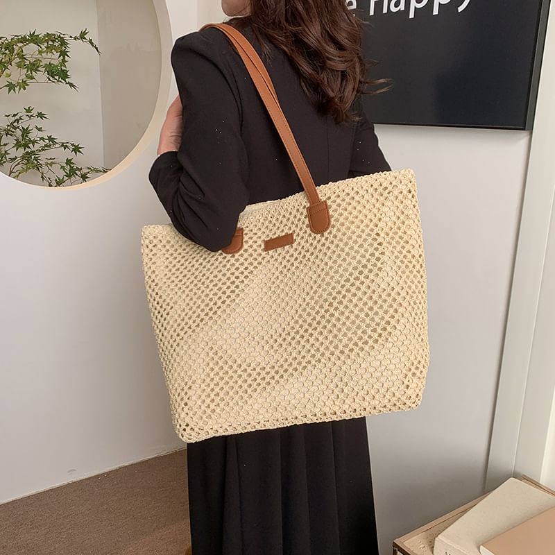 Bag Tote Straw Perforated