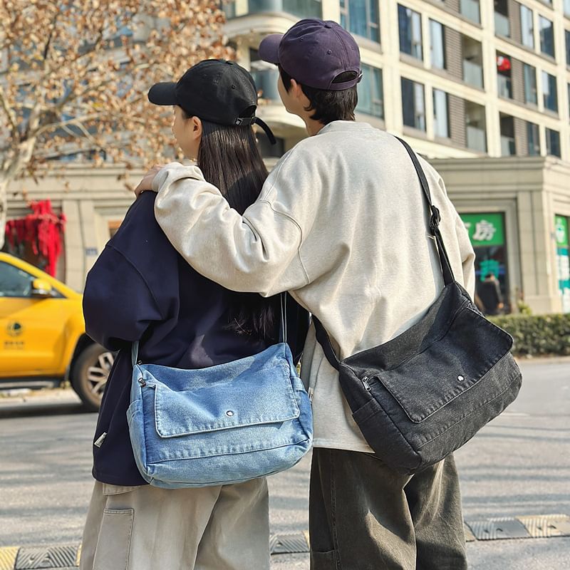 Crossbody Bag Denim Washed