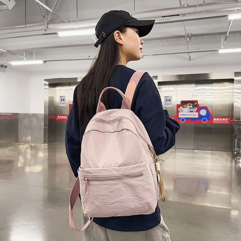 Bag + Backpack Plain Charm Set: Laptop Nylon