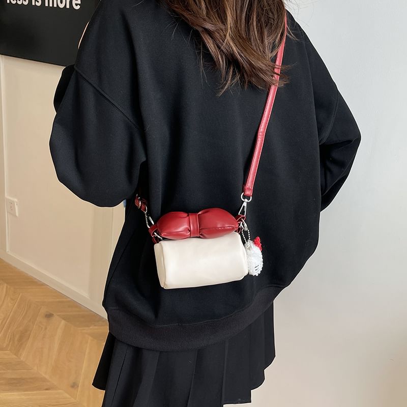 Cylinder Bow Crossbody Accent Bag
