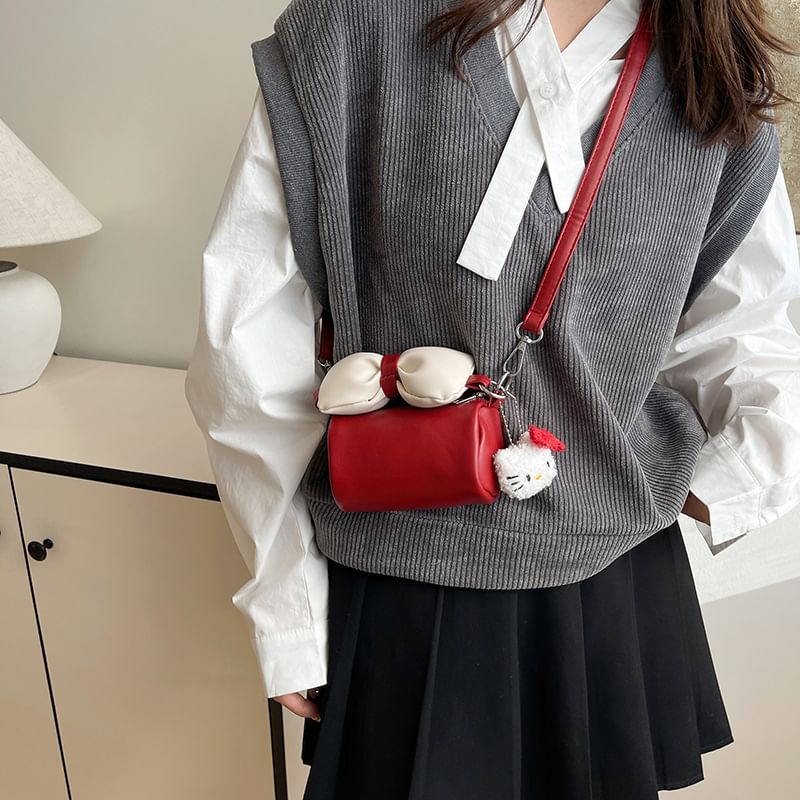 Cylinder Bow Crossbody Accent Bag