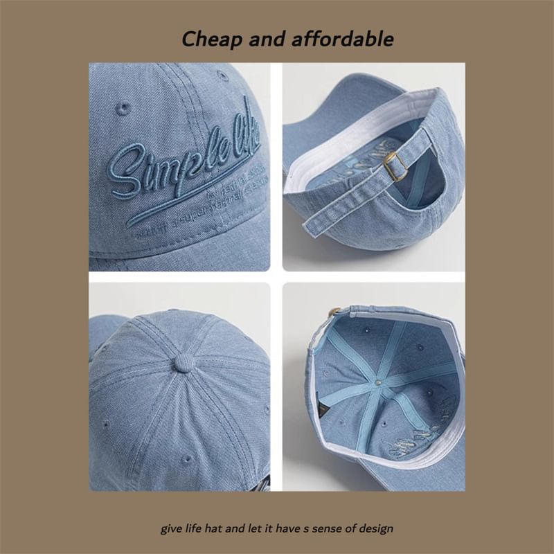 Cap Embroidered Washed Letter