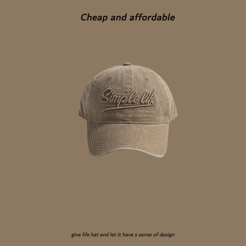 Cap Embroidered Washed Letter