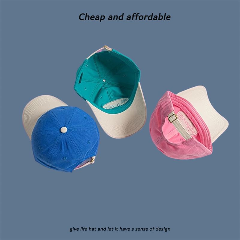 Letter Cap Embroidered Two-Tone