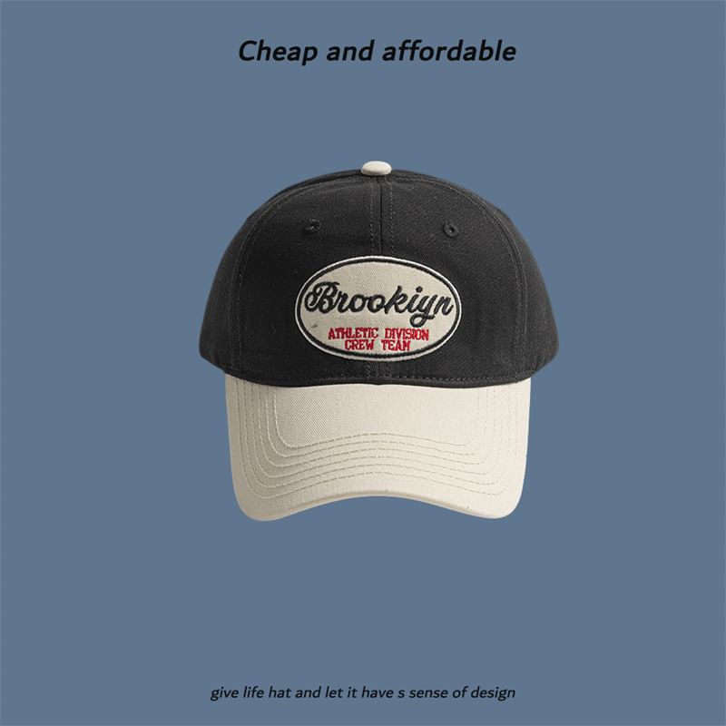 Letter Cap Embroidered Two-Tone