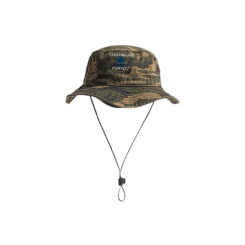 Sun Print Hat Camo Drawstring