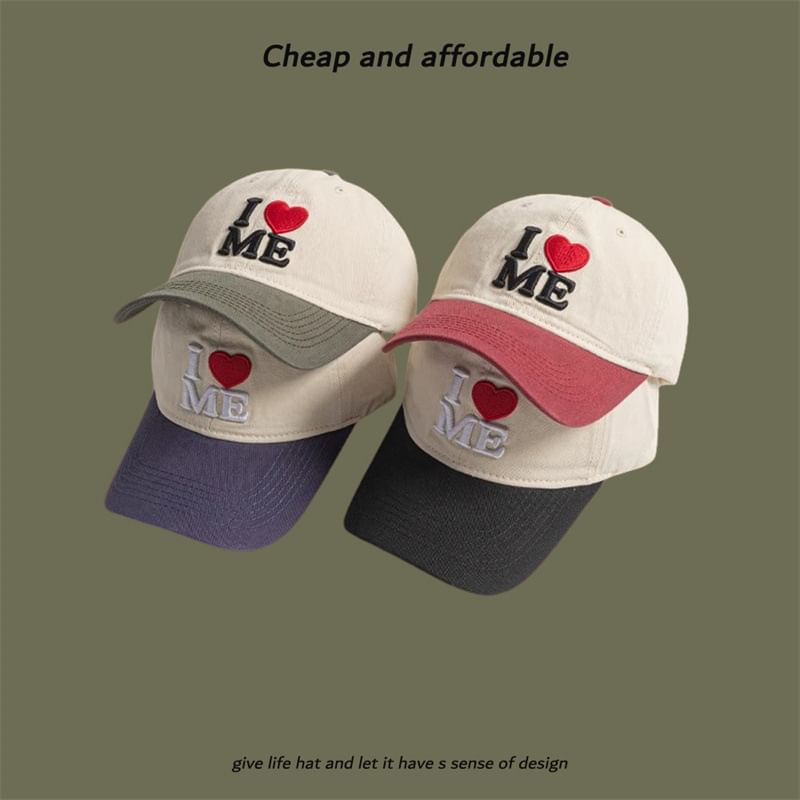 Cap Embroidered Heart Two-Tone