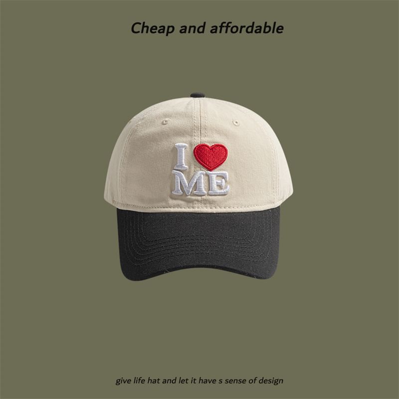 Cap Embroidered Heart Two-Tone