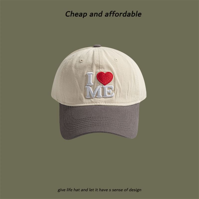Cap Embroidered Heart Two-Tone