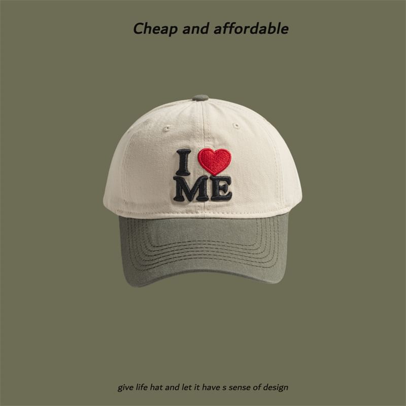Cap Embroidered Heart Two-Tone