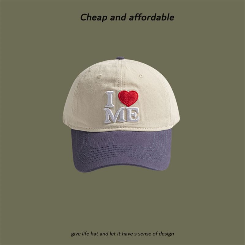 Cap Embroidered Heart Two-Tone