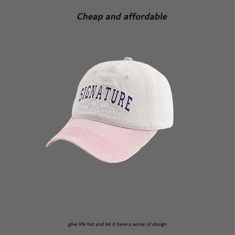 Letter Cap Two-Tone Embroidered