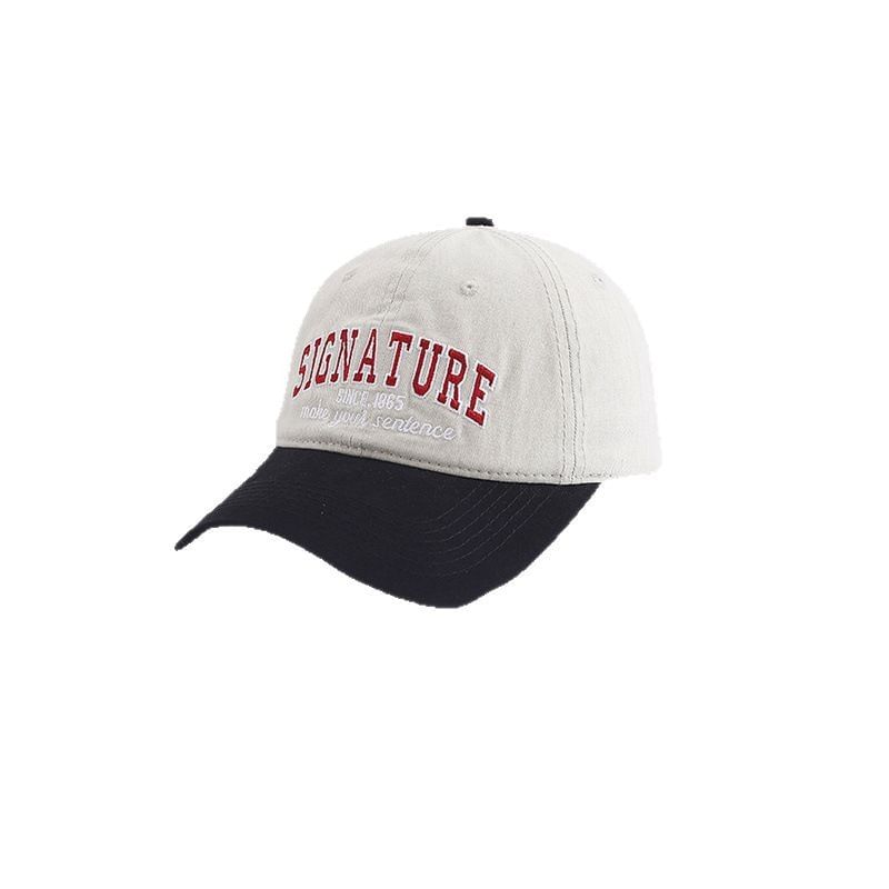 Letter Cap Two-Tone Embroidered
