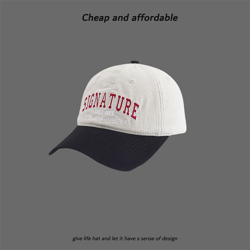 Letter Cap Two-Tone Embroidered