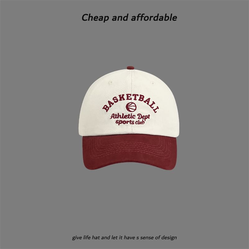 Two-Tone Embroidered Letter Cap