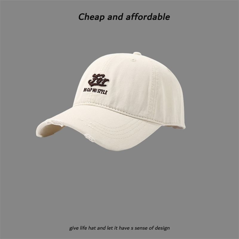 Cap Embroidered Distressed Letter