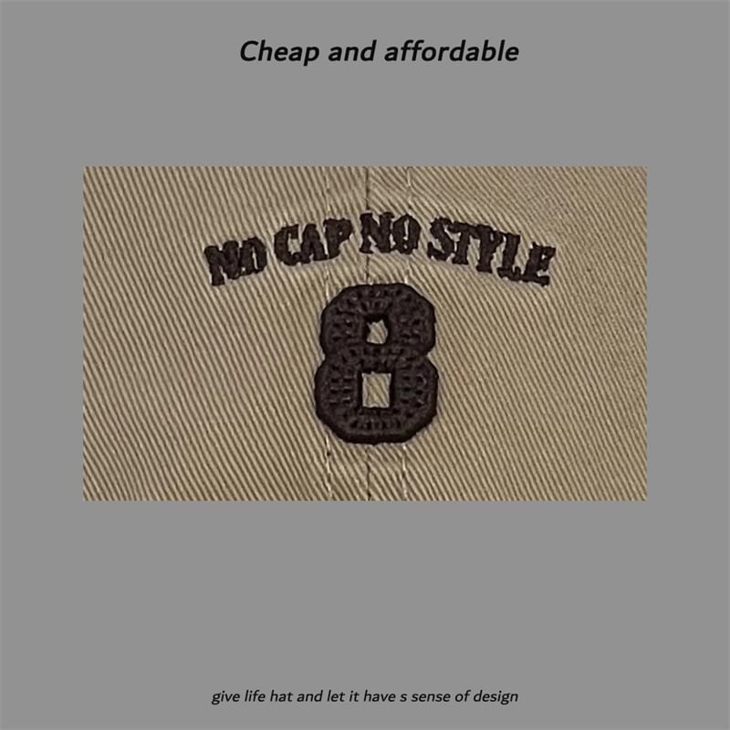 Distressed Washed Embroidered Number Cap