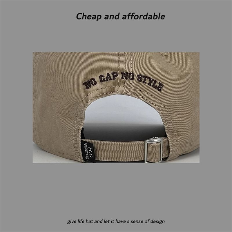 Distressed Washed Embroidered Number Cap