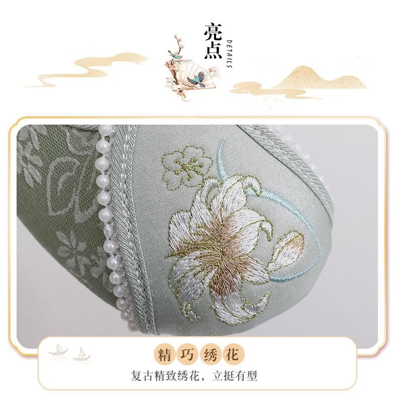 Heel Wedge Embroidery Floral Shoes