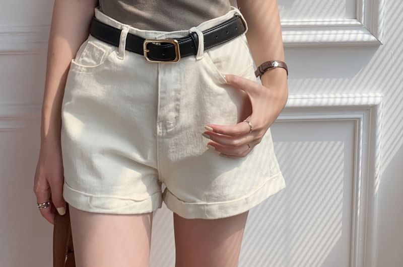 Plain Scoop Tee Short Neck Sleeve