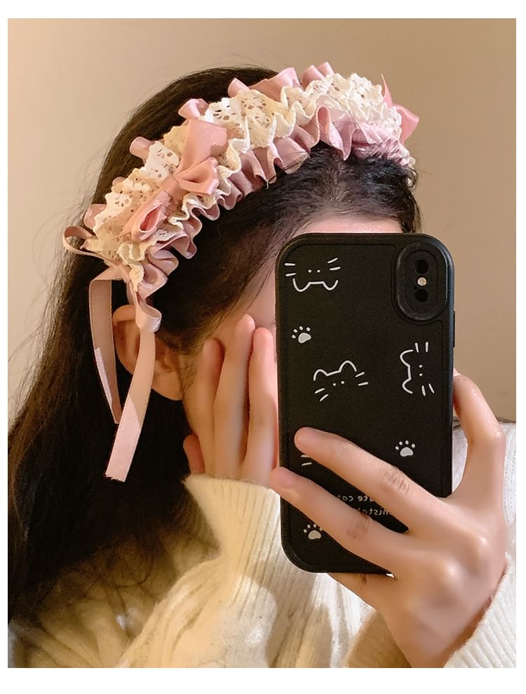 Ruffle Headband Bow