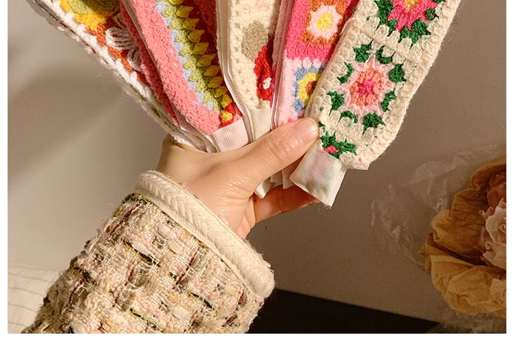 Headband Patterned Crochet Wide