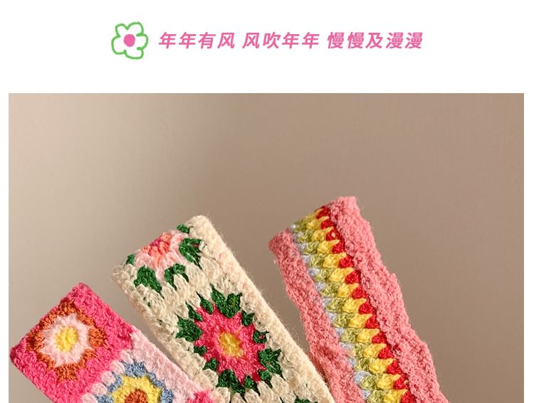 Headband Patterned Crochet Wide