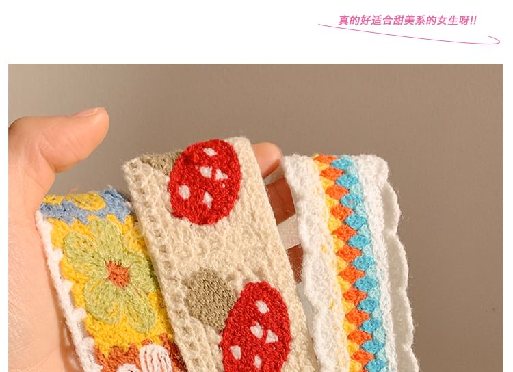 Headband Patterned Crochet Wide