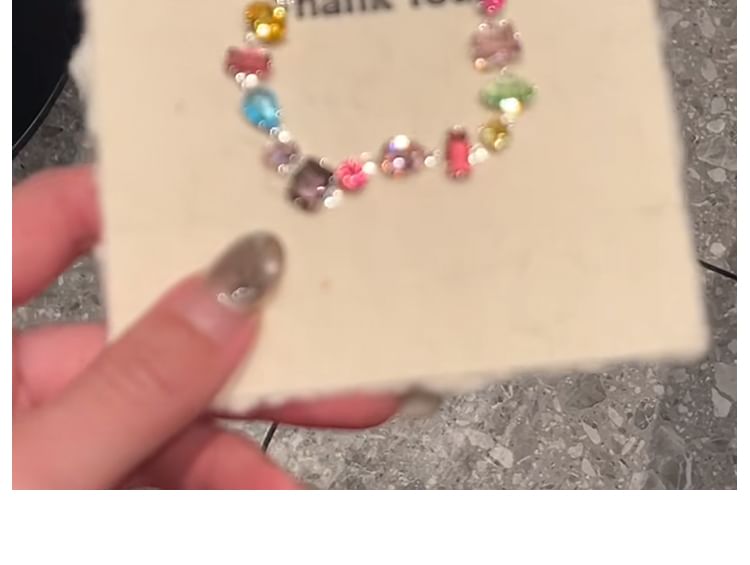 Rhinestone Bracelet Geometric